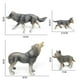 thumbnail image 3 of 4 unids / set de plástico siberiano Animal modelo de juguete para s Paquete de Regalos de cumpleaños para CUTICAT Lobos salvajes animales, 3 of 8