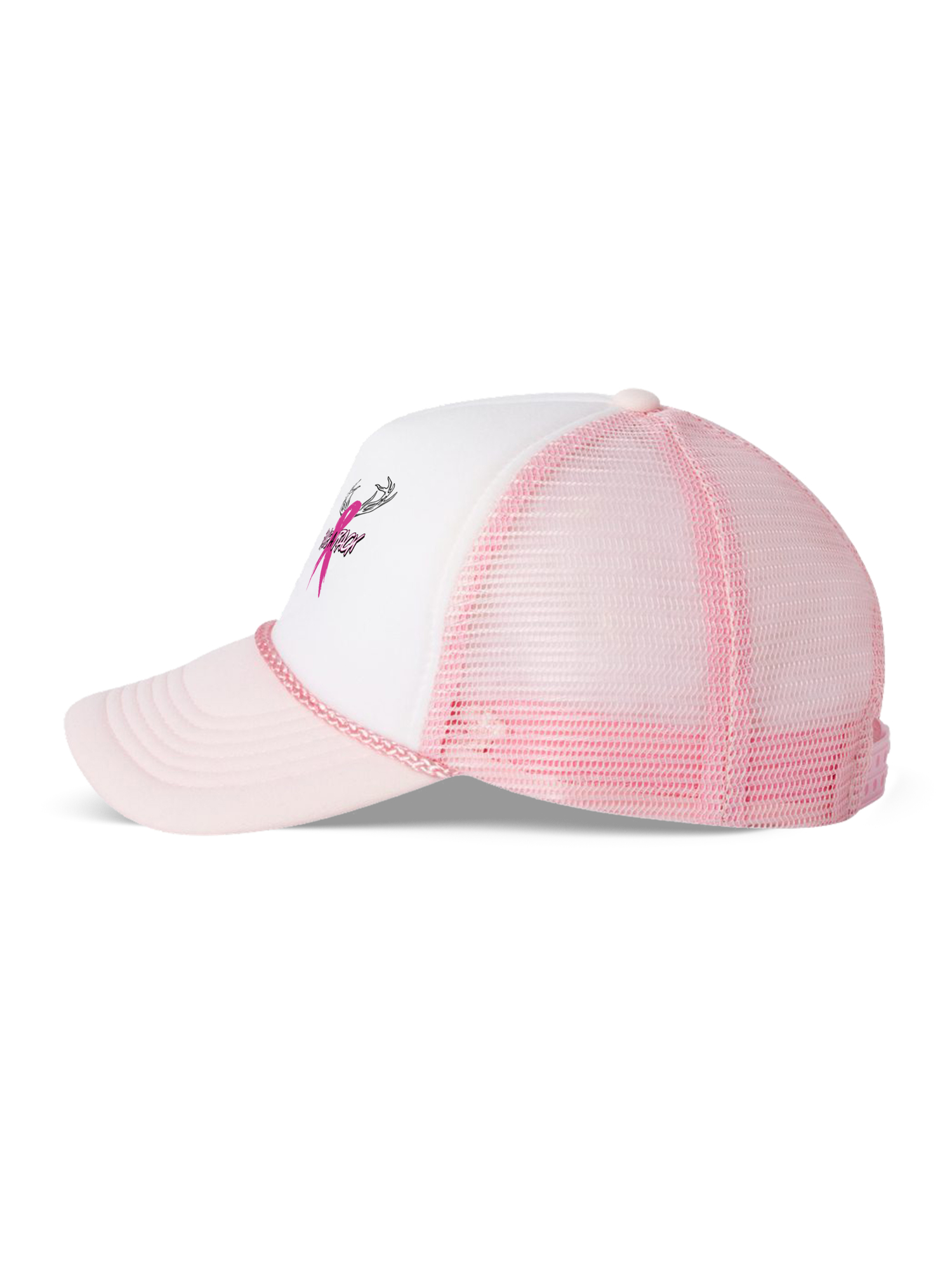 Awkward Styles Save A Rack Trucker Hat Breast Cancer Awareness Hats for Men and Women Pink Ribbon Baseball Hat Gifts for Cancer Survivor Cancer Awareness Headwear Breast Cancer Ribbon Dad Hat - image 3 of 6