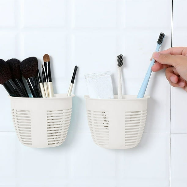 Estantería para inodoro | Organizador autoadhesivo para baño | Estante moderno de plástico blanco para artículos de tocador y toallas | Estantería para inodoro que ahorra espacio para baños pequeños
