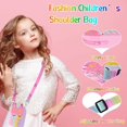 thumbnail image 3 of Bolso de hombro elástico de unicornio para niñas (rosa), bolso bandolera de burbujas con forma de canica de silicona elástica y sensible, alivio de la ansiedad para niños, niñas y mujeres, 3 of 5