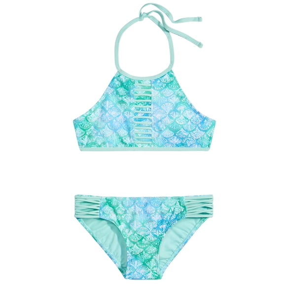 Summer Crush Big Girls 2-Pc. Tie-neck Top Strappy Bikini
