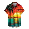 thumbnail image 4 of ZhuoLiL Button Up Shirts for Women Short Sleeve Women's Hawaiian Shirt Printed Round Neck Short Sleeved T-shirt Top Short Sleeved Lapel Top/shirt, 4 of 4