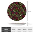 thumbnail image 2 of Yiaed Burgundy Peony Flowers Print Bone China Decorative Plate Ceramic Dinner Plates Art Crafts with Display Stand-10in, 2 of 6
