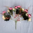 thumbnail image 6 of LShunze Mini Rose Bouquet - 12 Realistic Silk Rose Heads 6 Stems for Home Decor & Photography Props, 6 of 8