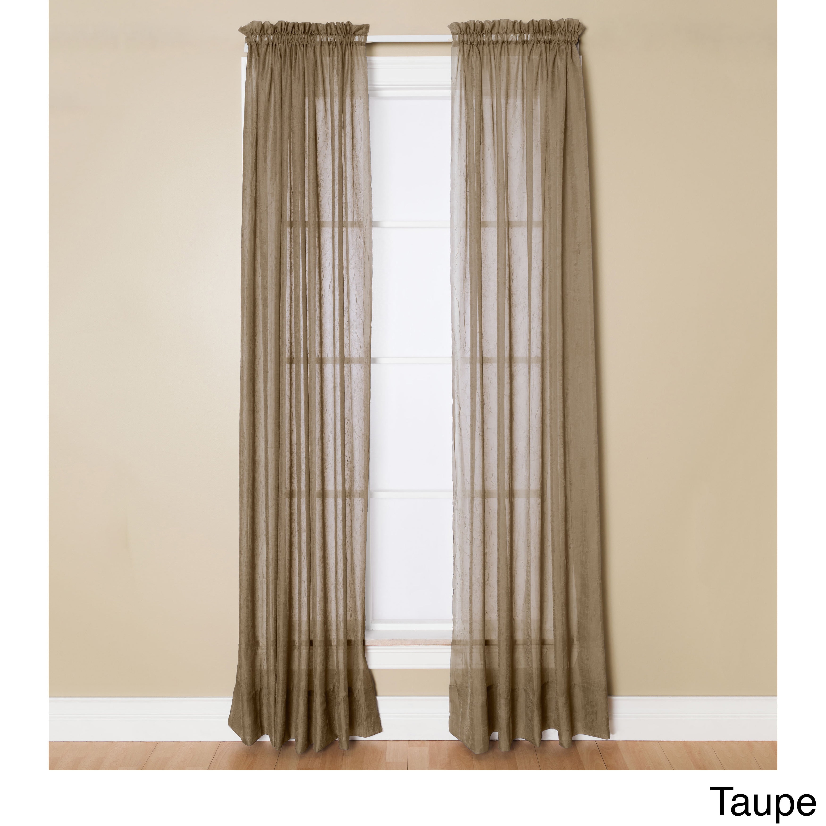 Photo 1 of 2 PANELS  Preston One Rod Pocket Sheer Curtain 52x84 each