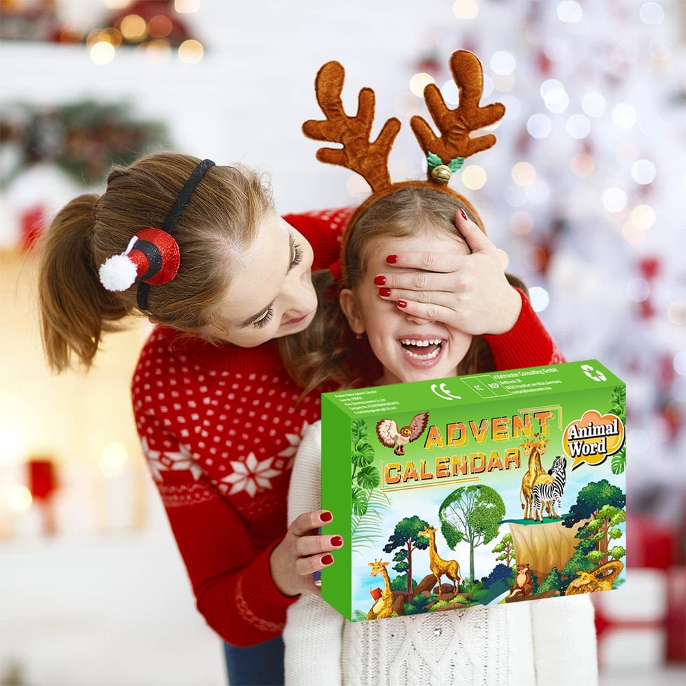 Calendrier De L'Avent 2025 Avec 24 Squishies Animaux - Compte à Rebours Noël Pour Enfants 4-10 Ans - Cadeau Garçon Fille