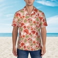 thumbnail image 2 of Balery Dragonfly Mushroom Camisas hawaianas de manga corta para hombre, camisas playeras de corte holgado, camisas de vacaciones con botones,X-Large, 2 of 7