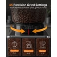 thumbnail image 7 of Aeitto Burr Coffee Grinder, Electric Conical Coffee Bean Grinder With 45 Adjustable Grind Settings For 2-12 Cups, Sliver & Black, 7 of 7