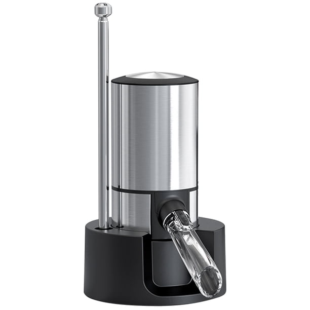 Muyoka Aireador de vino eléctrico con conducto retráctil de acero inoxidable Dispensador de vino profesional Vertedor de vino portátil y decantador para bares Restaurantes Uso doméstico Muyoka Hogar