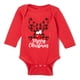 thumbnail image 2 of Peleles navideños para bebés recién nacidos, monos rojos de algodón de manga larga para niños pequeños, ropa para niños y niñas con dibujos de ciervos, los mejores regalos, 2 of 5