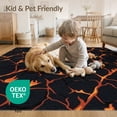 thumbnail image 4 of ODIKA Optical Molten Border Motif Intersecting Glowing Hallway Illusion for Master Suite, California King, Under Bed, Foldable Easy Care, 4 of 7