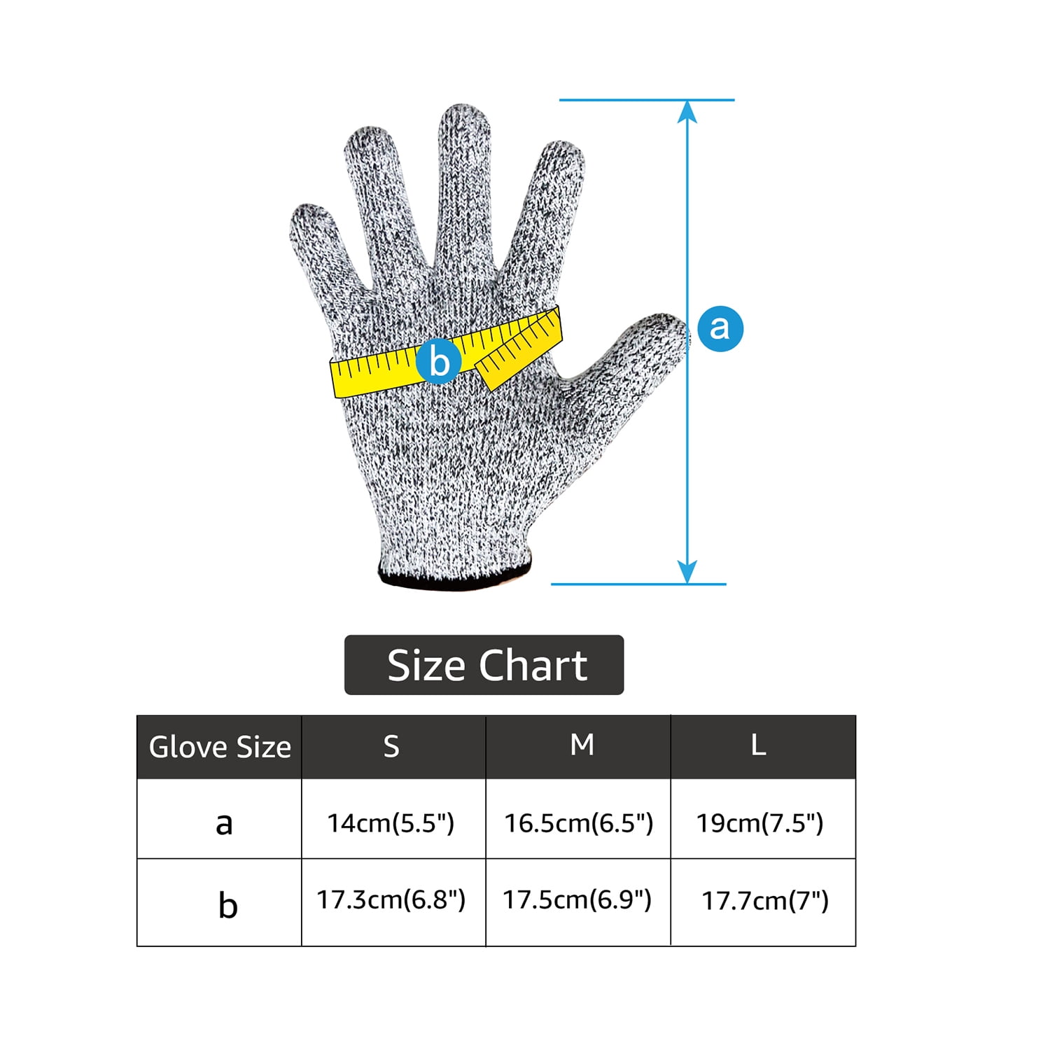 Evridwear Children Kids Cut Resistant Gloves, Food Grade, Level 5 Protection, HPPE (S (4-7YRS), Multi-color)