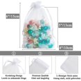 thumbnail image 2 of 100 Uds bolsa con cordón de Organza 11cm x 16cm joyería transparente boda fiesta regalo de Navidad bolsa de regalo,Blanco oso de fresa Electrónica, 2 of 5