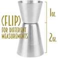 thumbnail image 5 of Brybelly Stainless Steel Double Jigger- 1oz & 2oz, 5 of 7