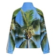 thumbnail image 6 of Jackets for Women Winter Coat Jackets Flannel Stand Collar Jacket(Palm Tree Sky Blue,Size:S-4XL), 6 of 7