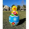 thumbnail image 3 of 4 Foot Tall Easter Inflatable Yellow Baby Chick with Red Flower and Blue Egg Pre-Lit LED Lights Outdoor Indoor Holiday Blow up Lighted Yard Lawn Home Family Outside Decor Party Decoration, 3 of 7