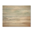 thumbnail image 3 of Designart "Simplicity Beach Landscape VI" Nautical & Beach Print on Natural Pine Wood, 3 of 5