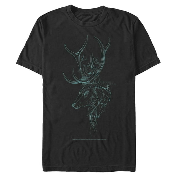 Men's Harry Potter Patronus Stag Line Art Graphic T-Shirt