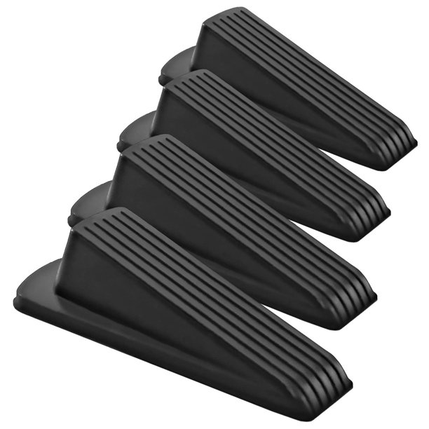 Gwong hogar 4pcs/set de puerta de la puerta set resistente de goma apilable para la puerta de servicio pesado cuña para el baño Gwong 21098087