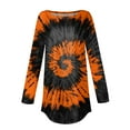 Womens Halloween Costumes 2024 Pumpkin Bats Print TShirts Long Sleeve