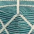 thumbnail image 4 of Cowan Contemporary Square Pouf in Teal Natural Handloom Woven, 4 of 7
