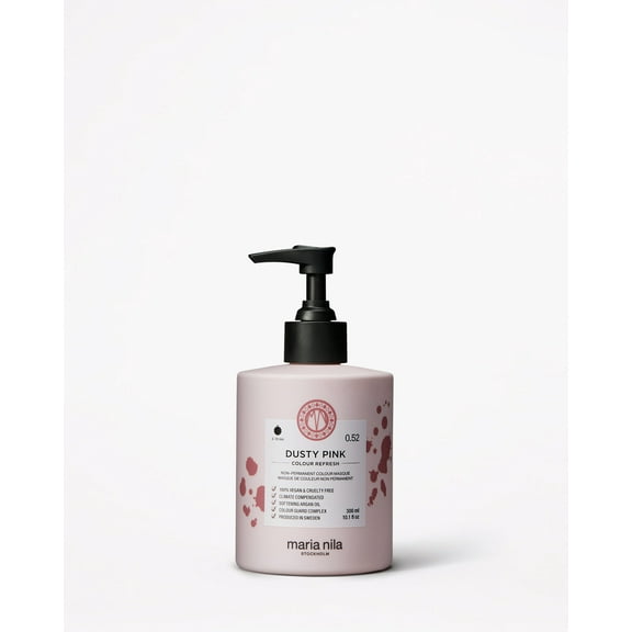 Maria Nila Colour Refresh, Dusty Pink 10.1 Fl Oz, Dark Pink Pastel Hair Mask, Semi-Permanent Pigments, 100% Vegan & Sulfate/Paraben free