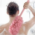 thumbnail image 2 of Cepillo de baño colgante Vhermosa Mango largo Lufa exfoliante Rosa, 2 of 5
