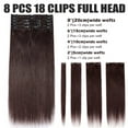 thumbnail image 6 of Benehair 100% Real Remy Human Hair Extensions Clip In Thick Double Weft Full Head 10"-24" Long Soft Brown Women Soft, 6 of 11