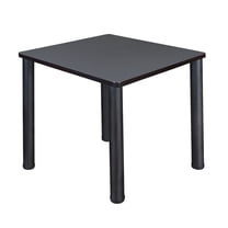 Regency 30 in. Small Square Breakroom Table- Grey Top, Black Legs