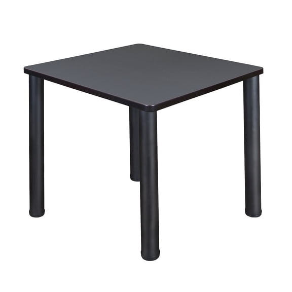 Regency 30 in. Small Square Breakroom Table- Grey Top, Black Legs