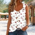 thumbnail image 4 of ZQUUVOU Tank Top For Women Crew Neck Lace Sleeveless Printied Tops (White,XL), 4 of 6