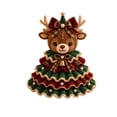 thumbnail image 2 of Crochet Christmas Tree Kit DIY Holiday Craft Set, with Knitted Cotton Yarn for Tabletop Shelf Mantel Festive Home Decor Gift, Christmas Gifts for Family and Friends(Elk), 2 of 8