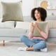thumbnail image 1 of Decorative Pillow Cushion Cover | Soft Breathable Polyester Material | Gray | Classic Modern Design | Removable Easy-Clean Case | 45x45cm | Versatile for Sofa Bed Hotel | Single Pack, 1 of 6