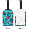 thumbnail image 5 of GZHJMY Exotic Corals and Sea Stars Luggage Tags 1 Piece, PU Leather Travel ID Label with Privacy Name Card Cover for Travel Bag Suitcase Decoration, 5 of 6