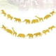thumbnail image 3 of KAKOWELY 2 banderines para fiesta de cumpleaños, banderines colgantes con temática de animales de la selva, diseño de tigre y elefante para niños (dorado), 3 of 4