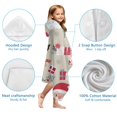 thumbnail image 7 of Beige Christmas Santa and Reindeer Pattern Hooded Bath Towel，60"x35" for Ages 3 To 12 Kids, Quick Dry Lightweight Soft Microfiber Hood Beach Towel Cover Up for Kids, 7 of 7