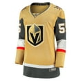 thumbnail image 2 of Women's Fanatics Keegan Kolesar Gold Vegas Golden Knights Alternate Breakaway Player Jersey, 2 of 3