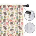 thumbnail image 4 of Blackout Kids Curtains,Hedgehogs and Pioneer Flower Pattern Childrens Insulated Curtains Set Of 2,Bedroom Essentials,Toddler Room Decor 52"x63"(132x160cm), 4 of 4