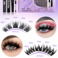 thumbnail image 3 of Fofosbeauty DIY Lash Extension Kit, 126pcs Individual Lashes Cluster, 10-18mm Mix Lash Clusters for Women Kids Teens, with Lash Bond Seal Remover(5ML) Eyelash Brush Tweezer, Black Natural, 3 of 7