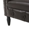 thumbnail image 3 of Noble House Amalfi Leather Club Chair, Brown, 3 of 18