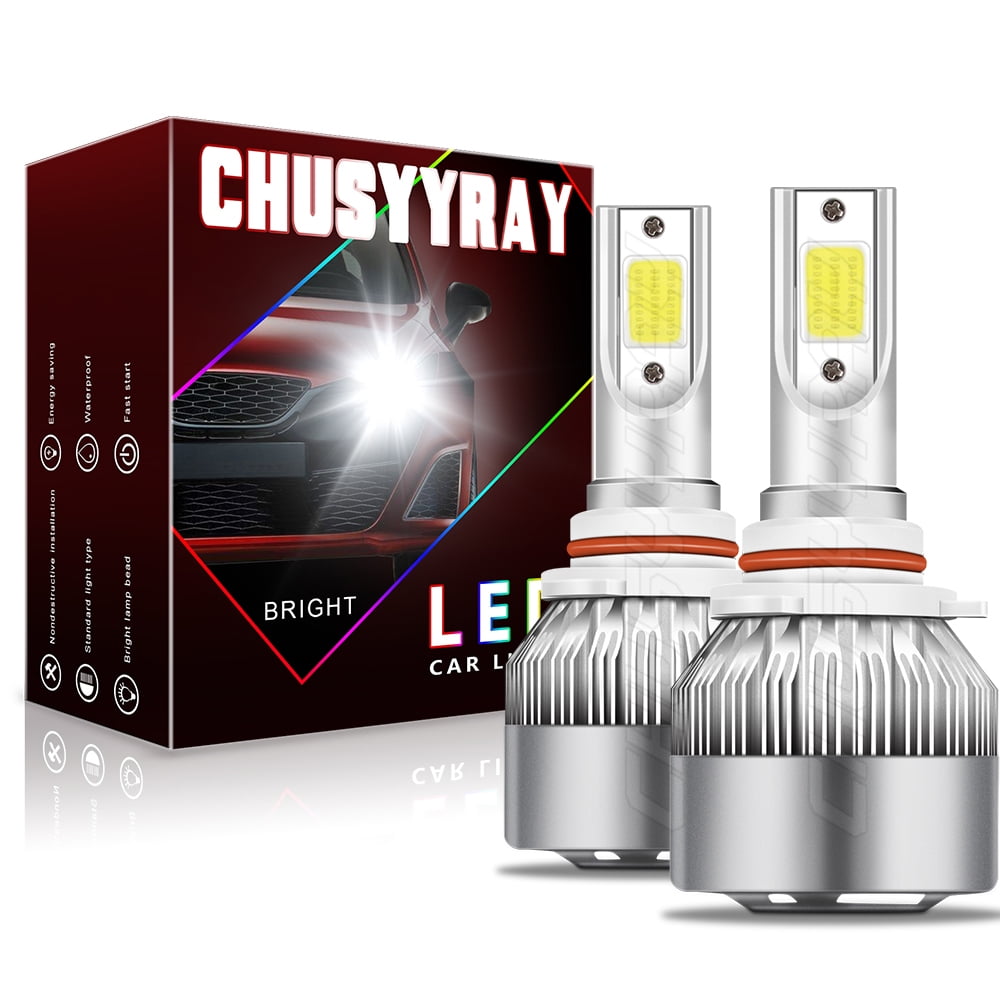 LED Headlight Kit 9012 6000K White Bulbs Hi/Low Beam for Cadillac ATS 2013-2017 