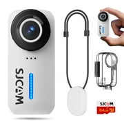 SJCAM C110+ 4K30FPS Action Camera Ultra HD with EIS, 170 Degree Wide Angle 98FT Waterproof Camera (White)