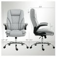 thumbnail image 3 of Gray Office Chair with Flip-Up Arms - Diamond Fabric Computer Desk Chair for Home Office - Adjustable Height, Swivel, 300lbs Capacity, 3 of 9