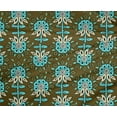 thumbnail image 4 of oneOone Polyester Lycra Fabric Leaves & Floral Block Printed Fabric 1 Yard 56 Inch Wide, 4 of 4