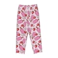 thumbnail image 4 of Xecao Strawberry Popsicle Women's Straight Lounge Pajama Pants: The Epitome of Relaxed Sleepwear, 4 of 9