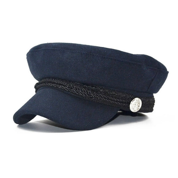 Women French Style Wool Baker's Boy Hat New Cool Women Baseball Cap Black Visor Hat