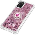 thumbnail image 6 of for Samsung Galaxy A03s Glitter Case with Ring Holder,Bling Sparkle Floating Liquid Soft TPU Cushion Fashion Girly Women Girls Cute Case Cover for Samsung Galaxy A03s  Rose Gold, 6 of 14