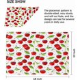 thumbnail image 4 of Cherry Leaf Heat Resistant Placemats Set of 4, 18×12 Inches Place mats for Kitchen Dining Table, Washable Table Mats for Wedding, Birthday, Party Decoration, 4 of 6