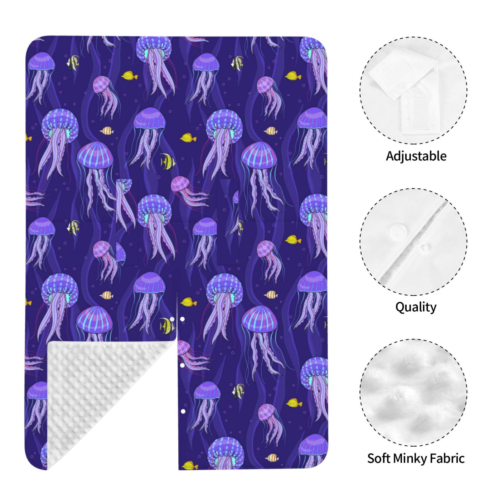 Car Seat Cover Baby - Yellow Fish Purple Jellyfish Breathable Infant Car Seat Cover for Baby Carseat, Lightweight Comfort Baby Essentials Must Haves Newborn Stuff for Girl Boy
