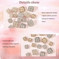 thumbnail image 3 of 16PCS 4Style Rhinestone Pearl Alloy Buttons 0.6 & 0.7 inch Square Sew on Clothing Buttons Silver Gold Faux Pearl Button Embellishments Flatback Metal Buttons with 1-Hole DIY, 3 of 7